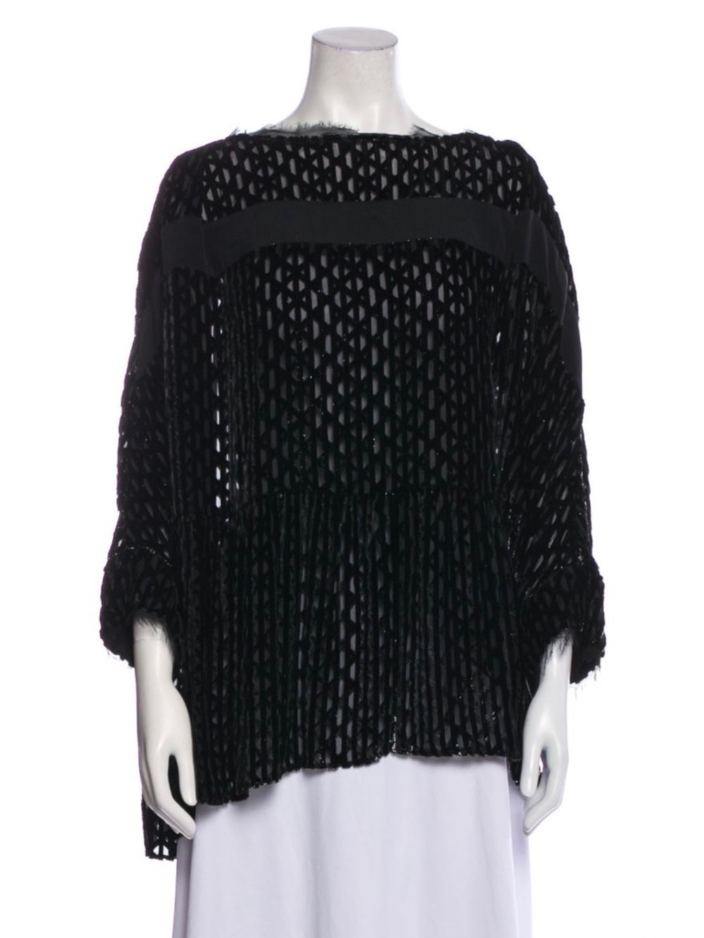 Rachel Comey Sheer Black Poet Blouse Size 8